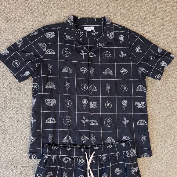 Cotton On Cabana Short Sleeve Easy Shorts Top Set US Men's Top XXL Shorts XL - Picture 5 of 12